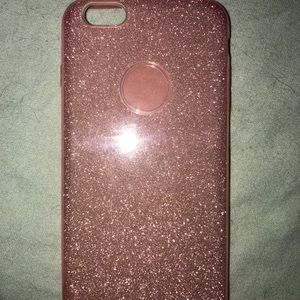Pink glitter iPhone 6/6s Plus case
